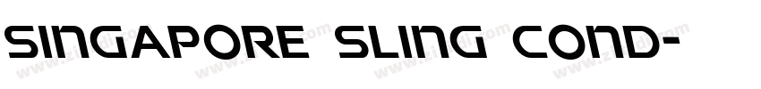 Singapore Sling Cond字体转换